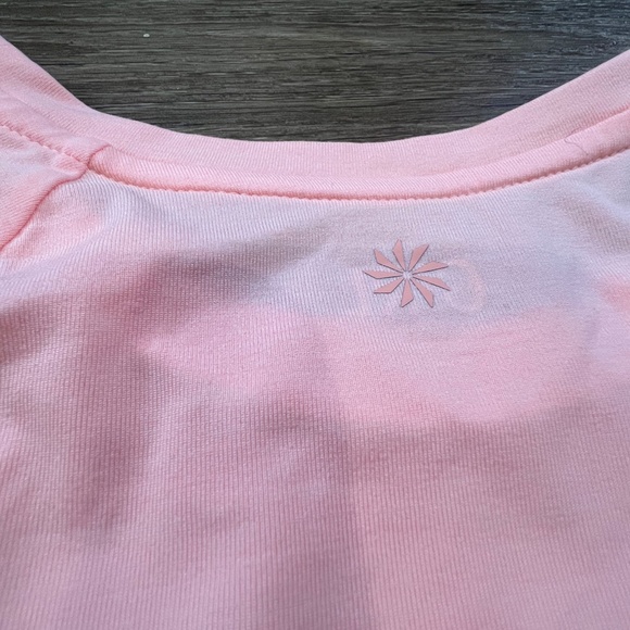 Athleta Girl Home Run Short Sleeve Tee, Knot Front, Creamsicle Orange Size XL/14 - Picture 11 of 12